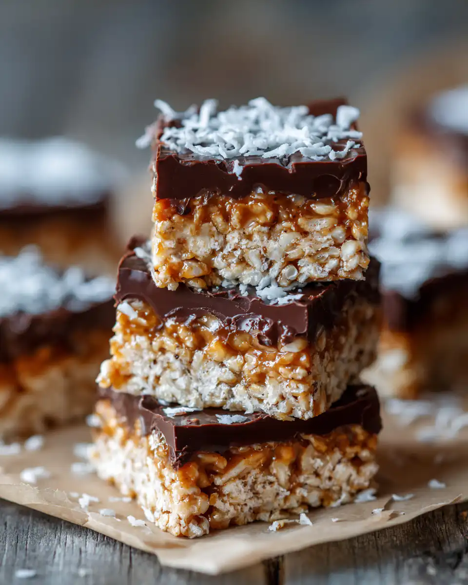 No Bake homemace crunch bars