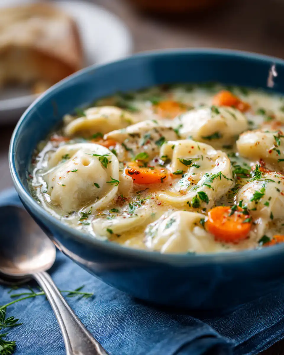 One Pot Chicken Dumpling Soup