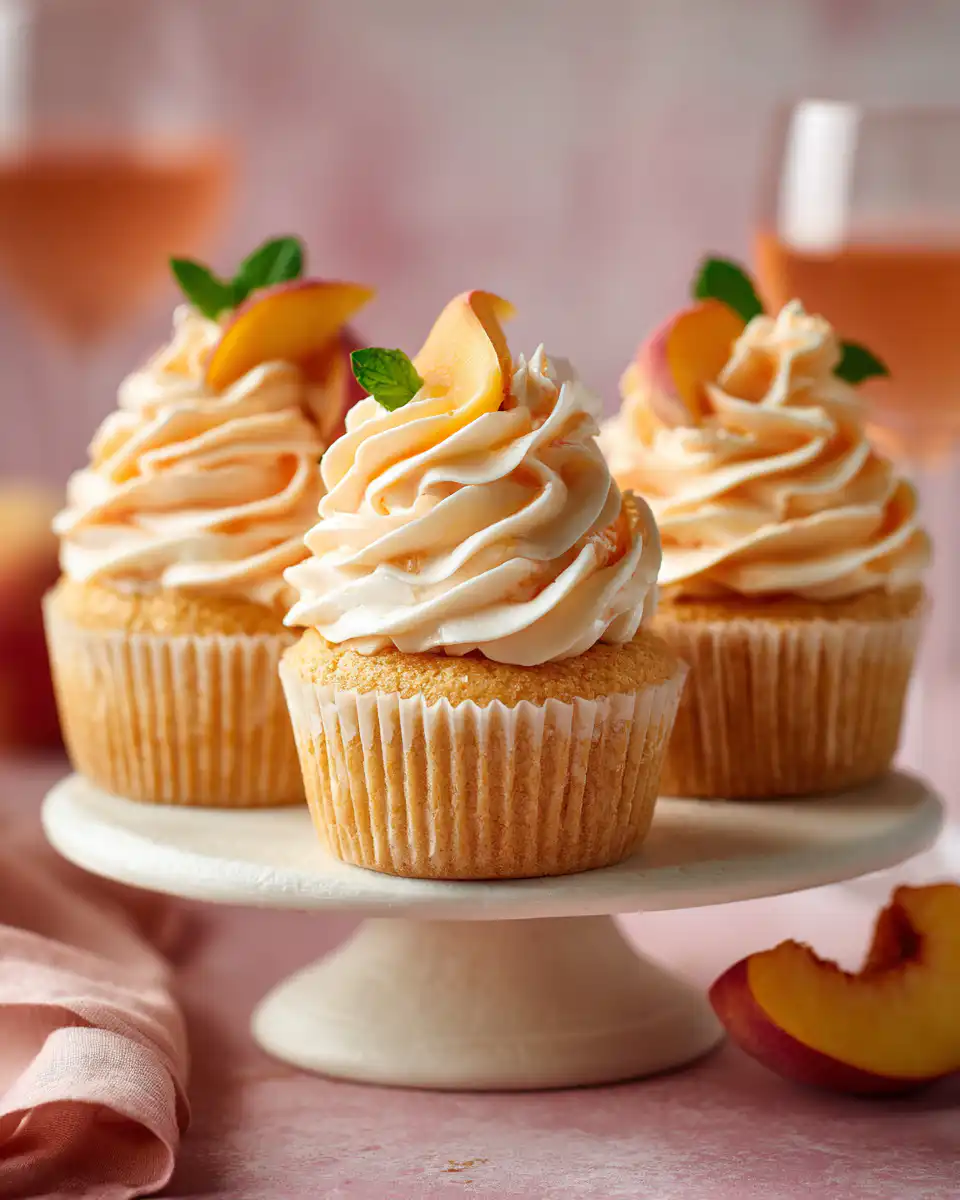 Peach Bellini Cupcakes