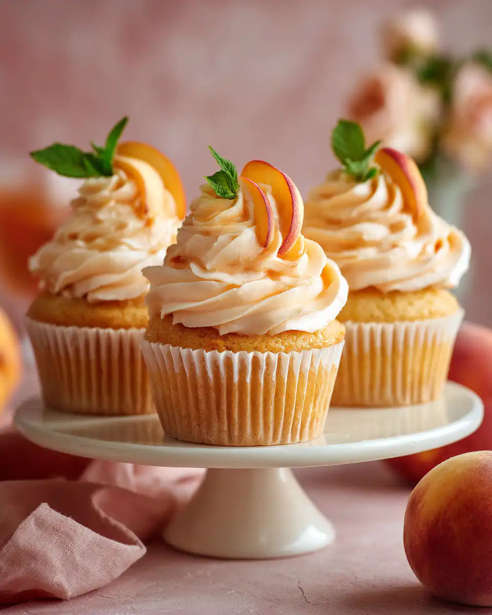 Peach Bellini Cupcakes