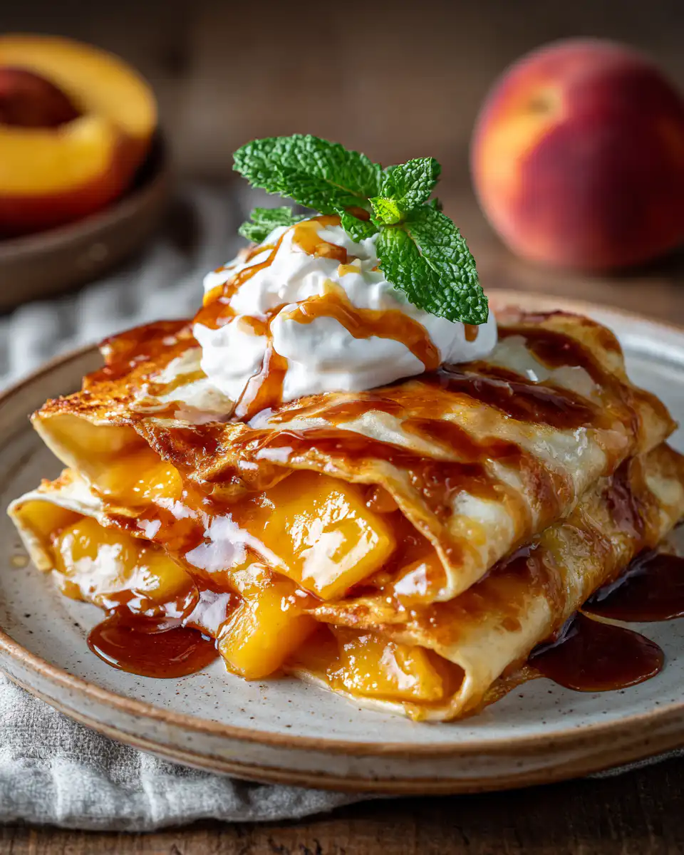 Peach Pie Enchiladas