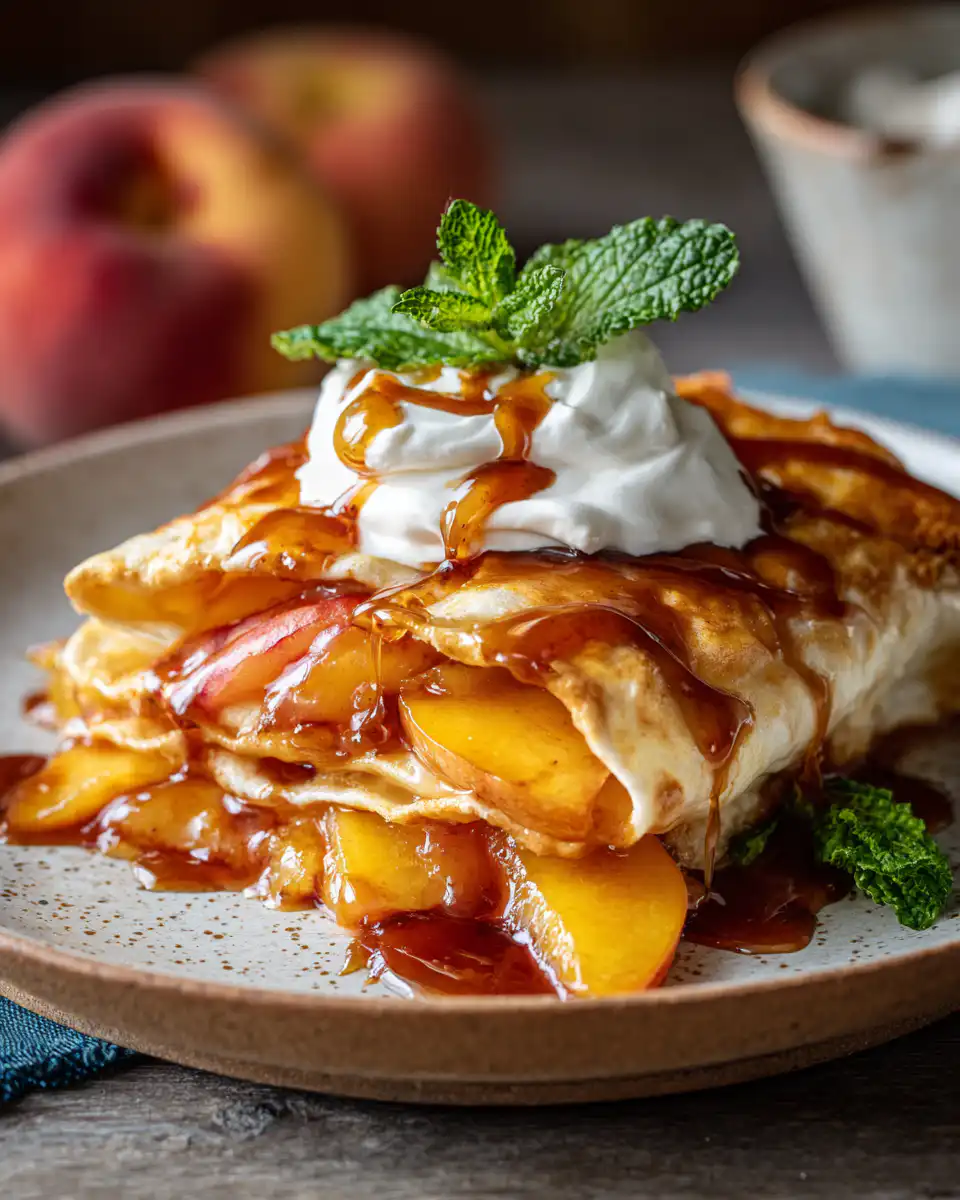 Peach Pie Enchiladas