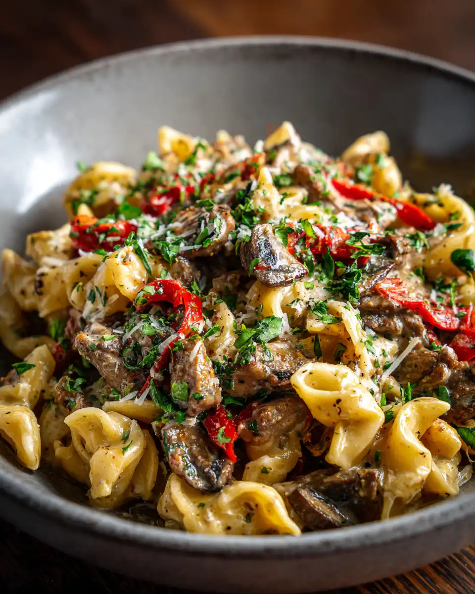 Philly Cheesesteak Pasta