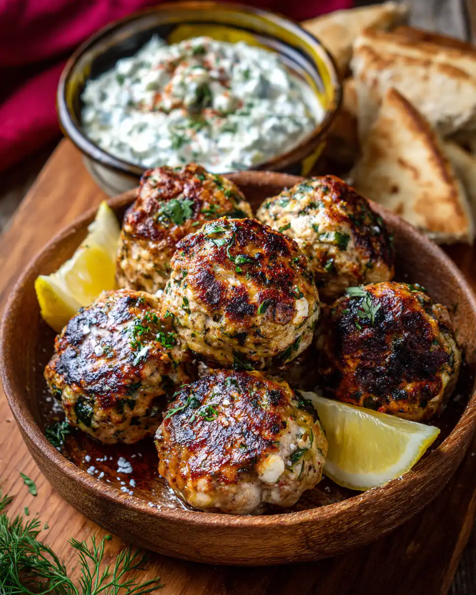 Quick and Easy Greek Turkey Meatballs Recipe