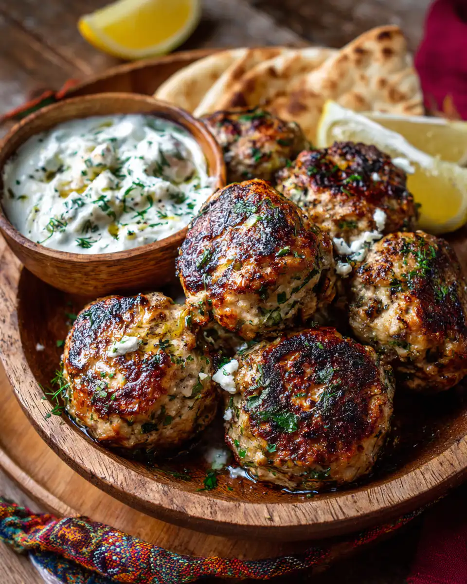 Quick and Easy Greek Turkey Meatballs Recipe