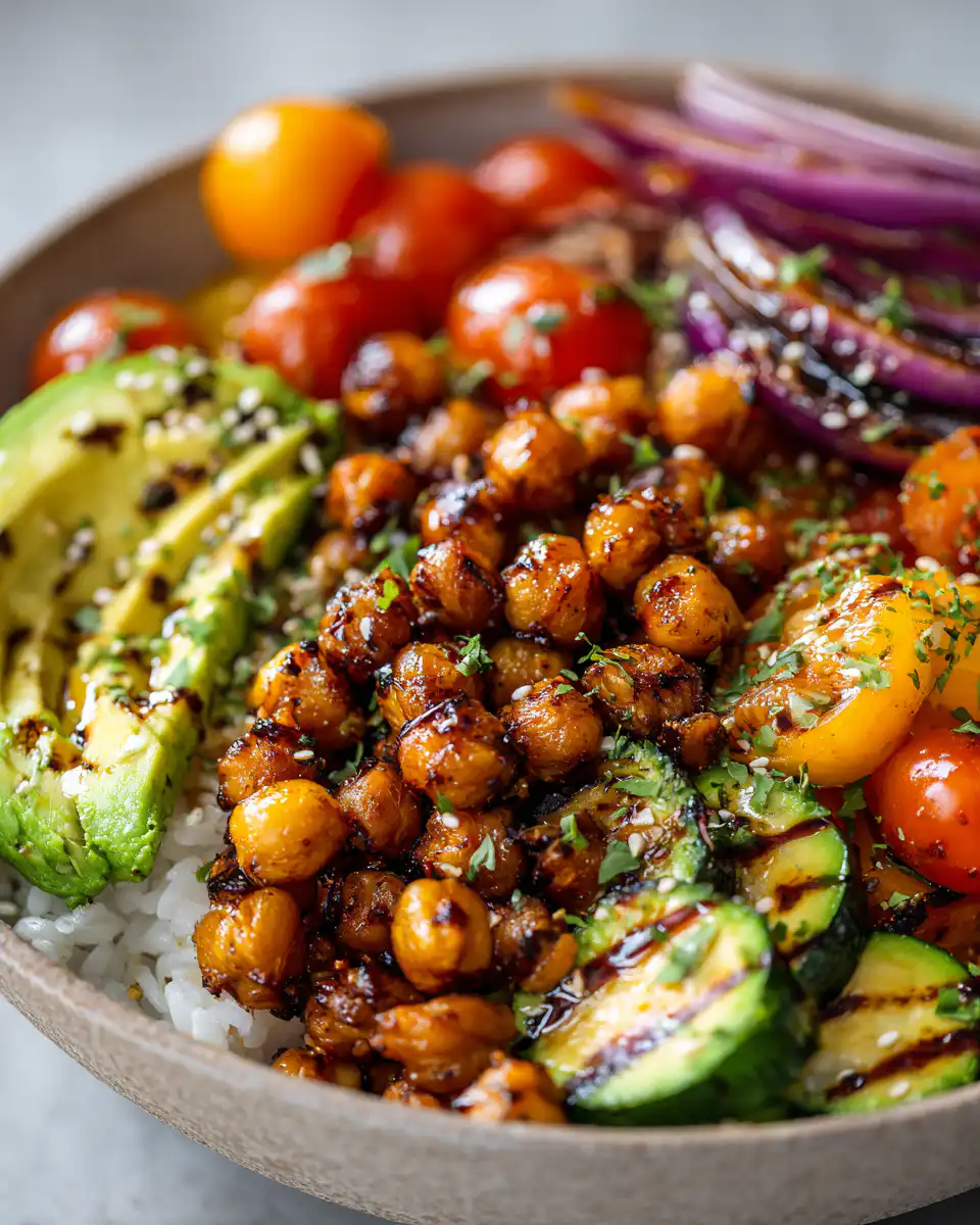 Roasted Chickpea and Veggie Bowl