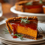 Rum Glazed Jamaican Jerk Sweet Potato Pie