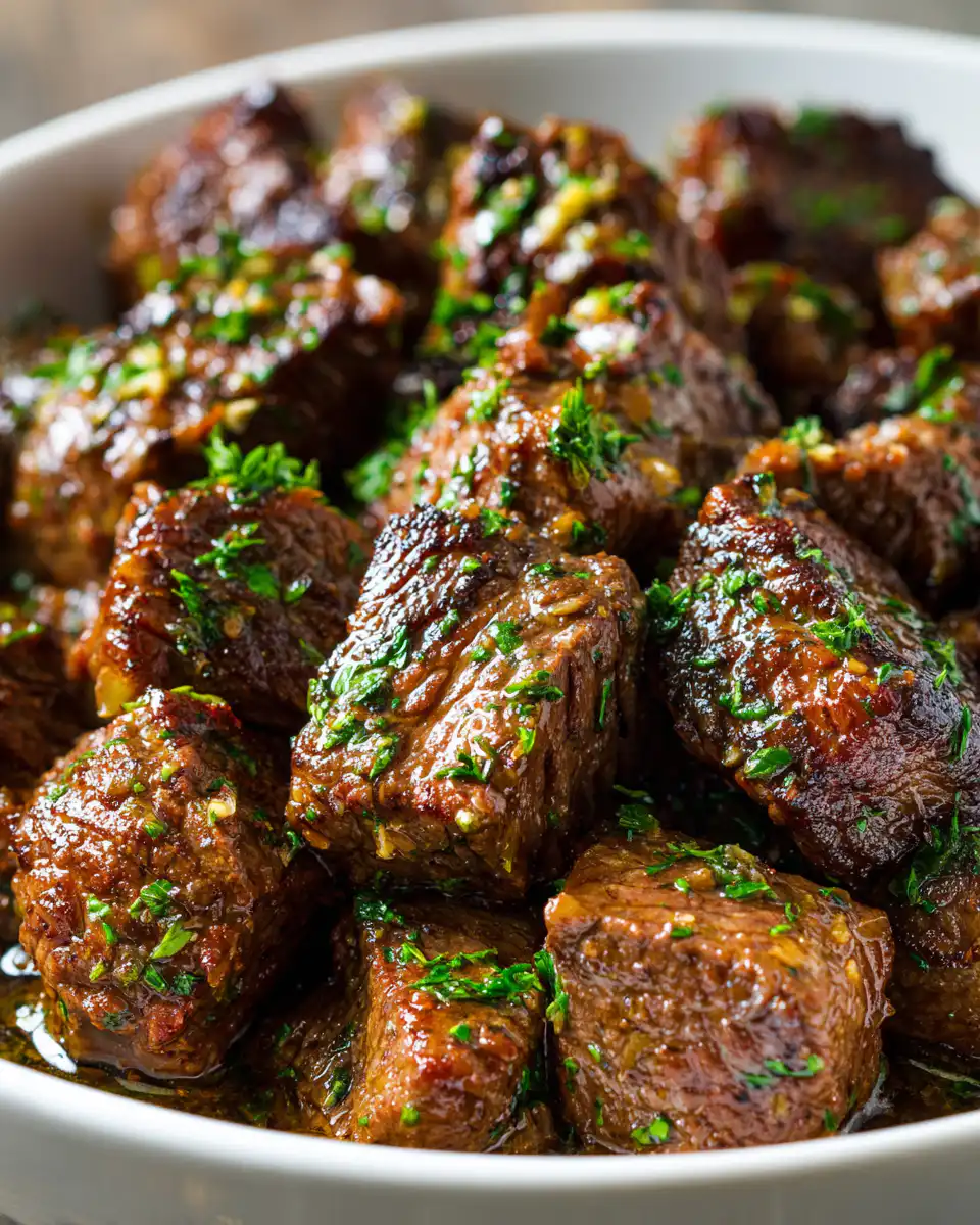 Slow Cooker Garlic Butter Beef Bites