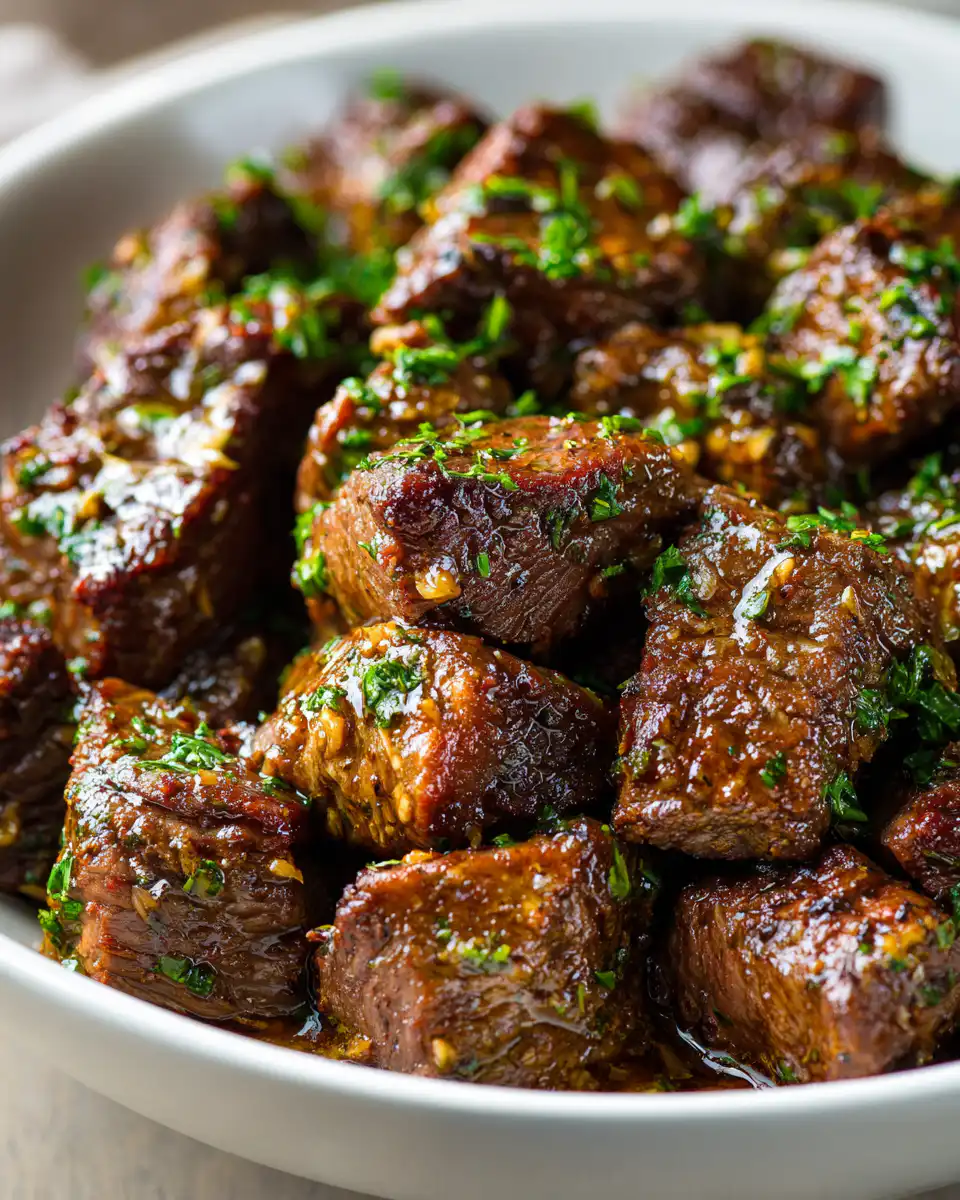 Slow Cooker Garlic Butter Beef Bites