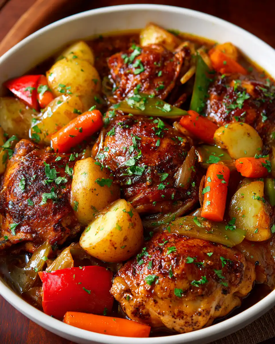 Slow Cooker Honey Garlic Chicken And Veggies Recipe