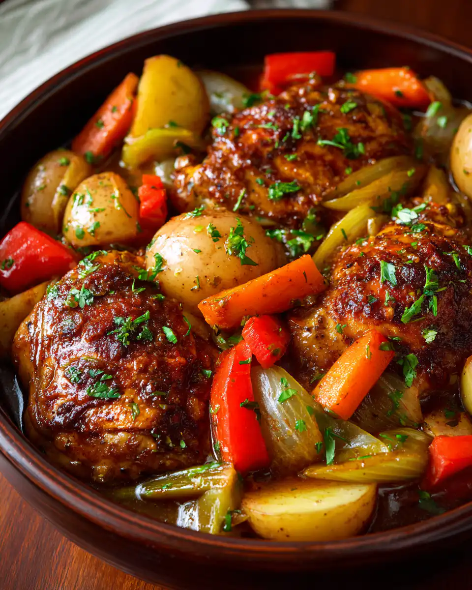 Slow Cooker Honey Garlic Chicken And Veggies Recipe