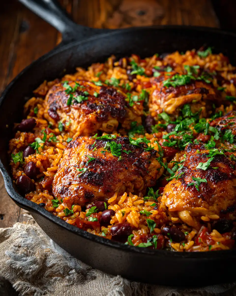 Smoky Chipotle BBQ Chicken and Rice Skillet