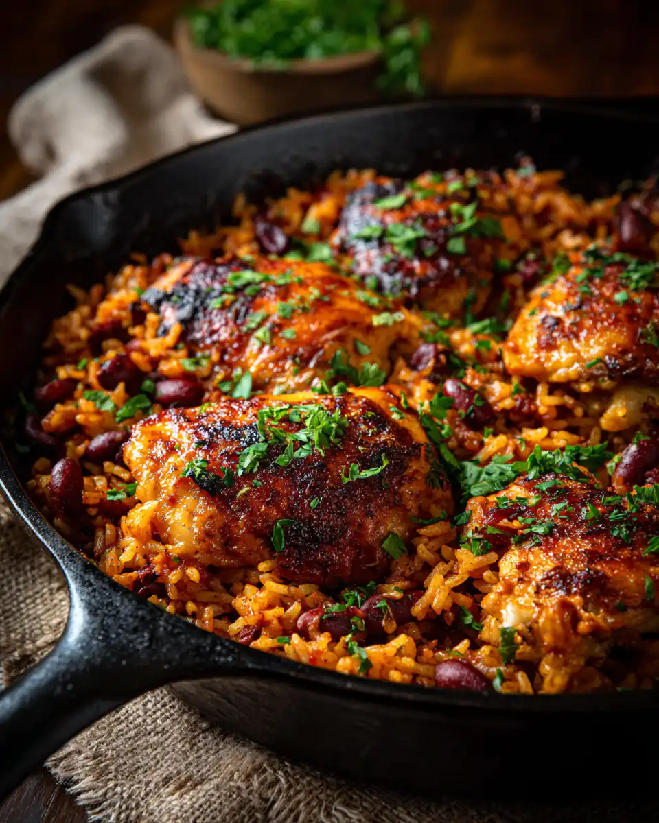 Smoky Chipotle BBQ Chicken and Rice Skillet