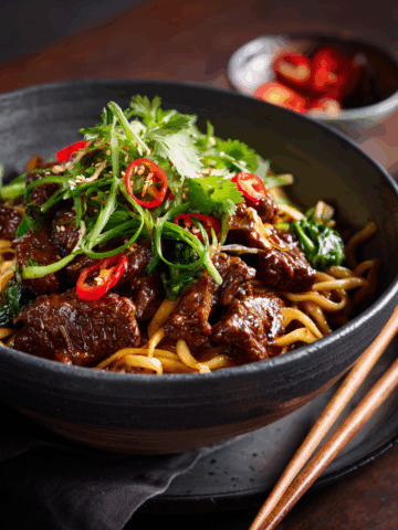 Sticky Beef Noodles