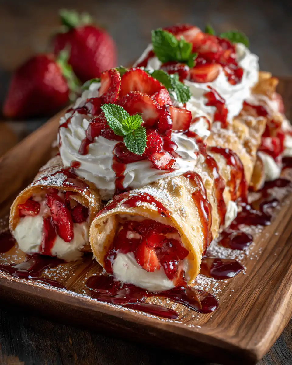 Strawberry Cheesecake Chimichangas