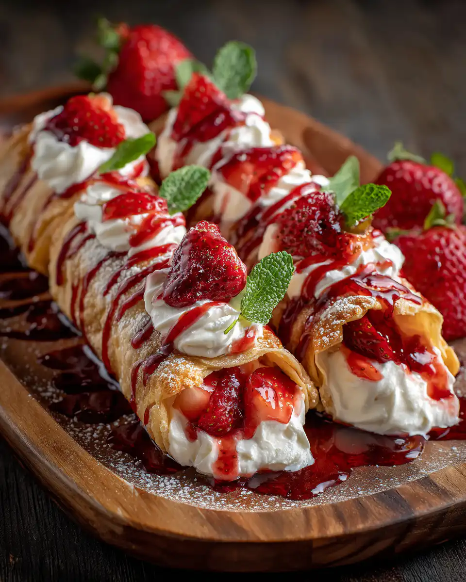 Strawberry Cheesecake Chimichangas