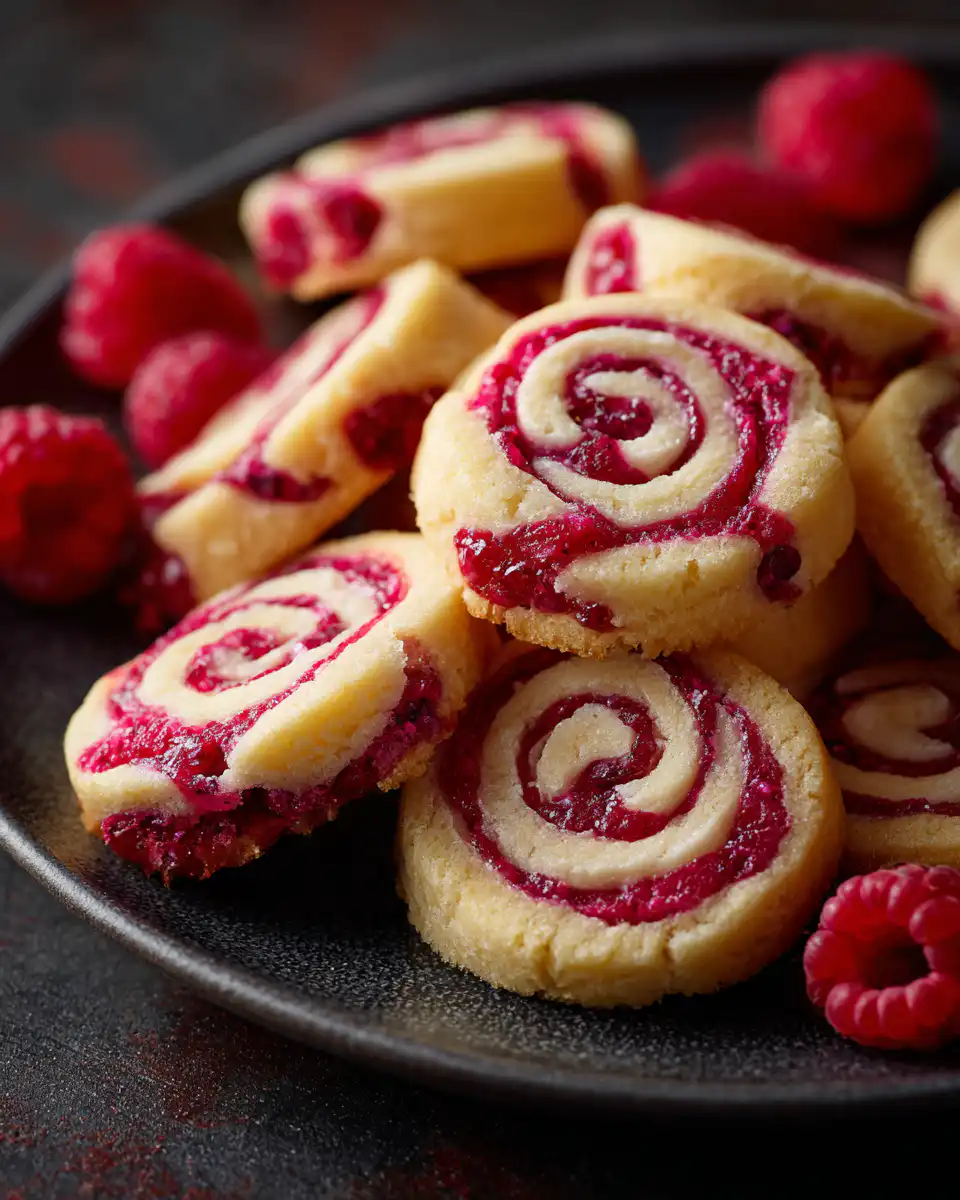 Sweet Raspberry Lemon Swirl Cookies