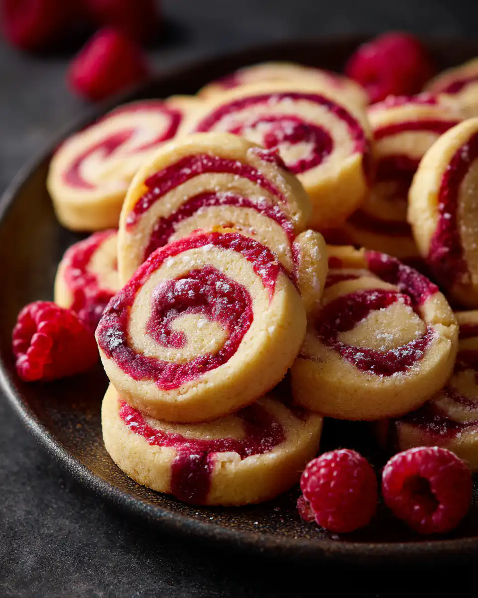 Sweet Raspberry Lemon Swirl Cookies