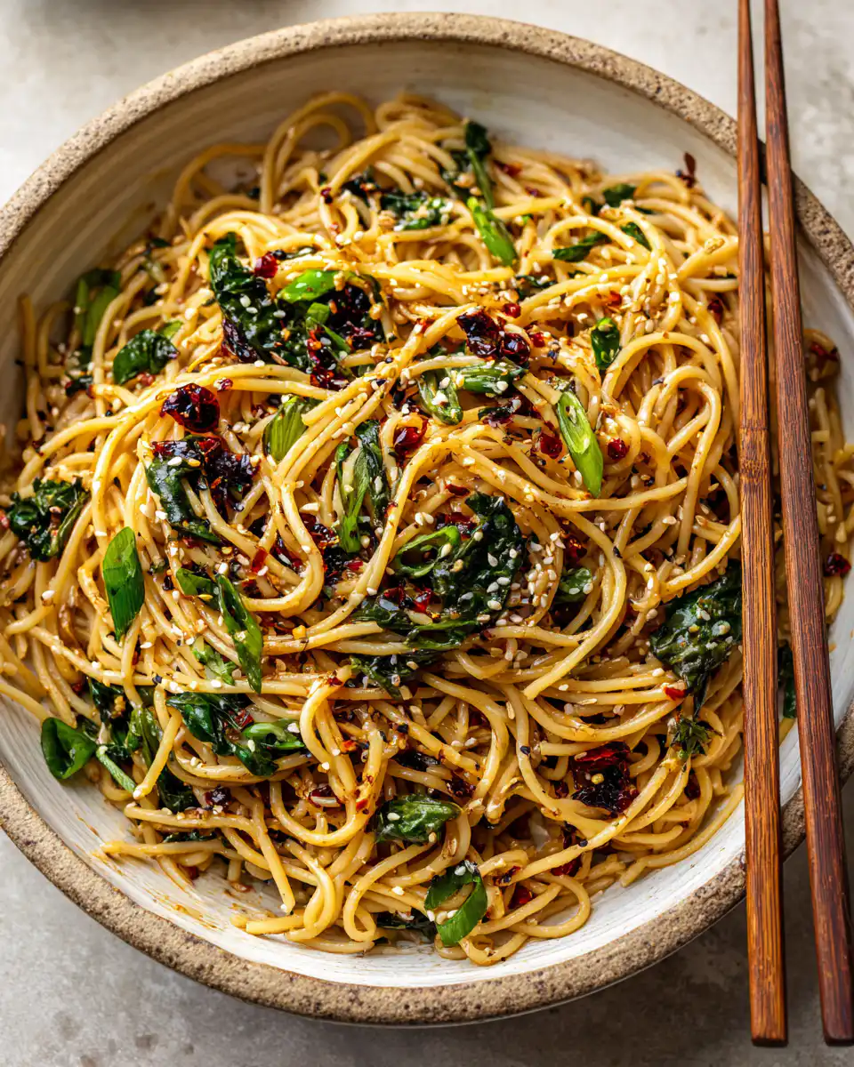 Vegan Garlic Sesame Noodles