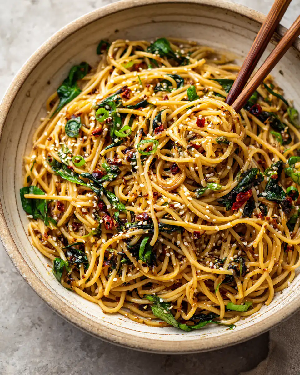 Vegan Garlic Sesame Noodles