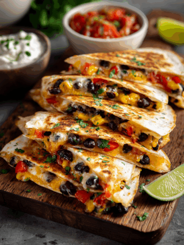 Vegetarian Quesadillas with Black Beans