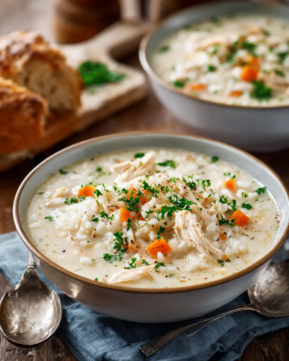 creamy chicken and rice soup