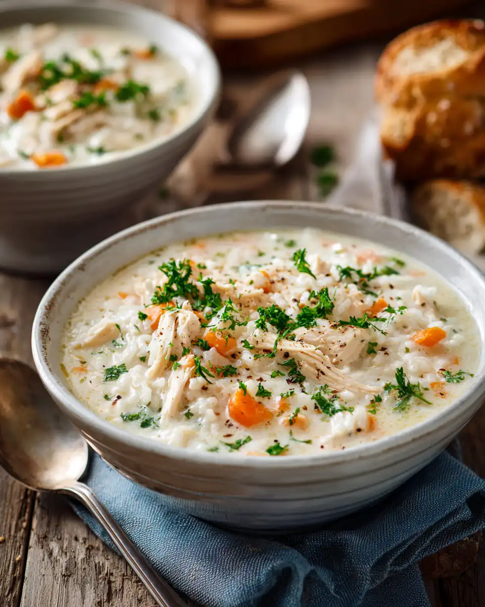 creamy chicken and rice soup