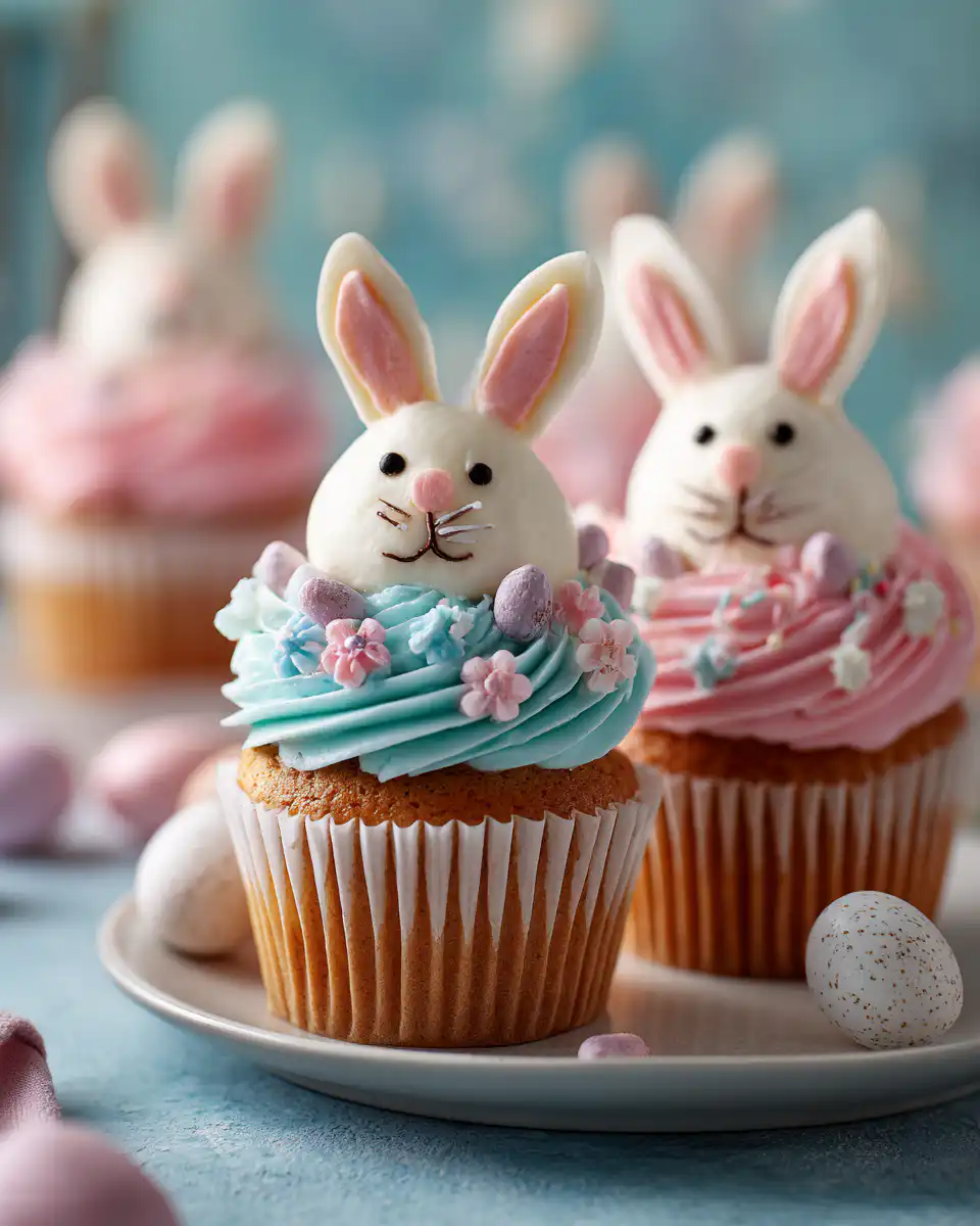 easter bunny cupcakes
