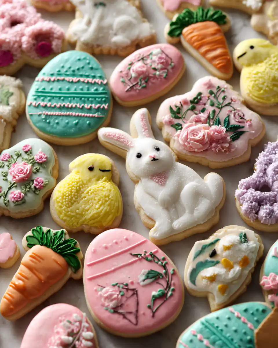 easter cutout cookies