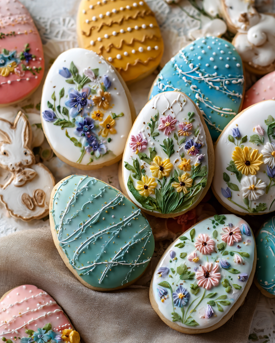 easter sugar cookies with royal icing