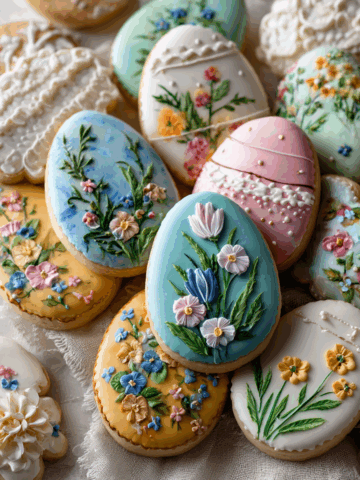 easter sugar cookies with royal icing