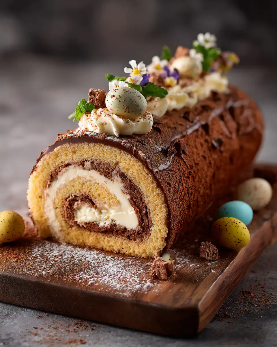 easter swiss roll cake