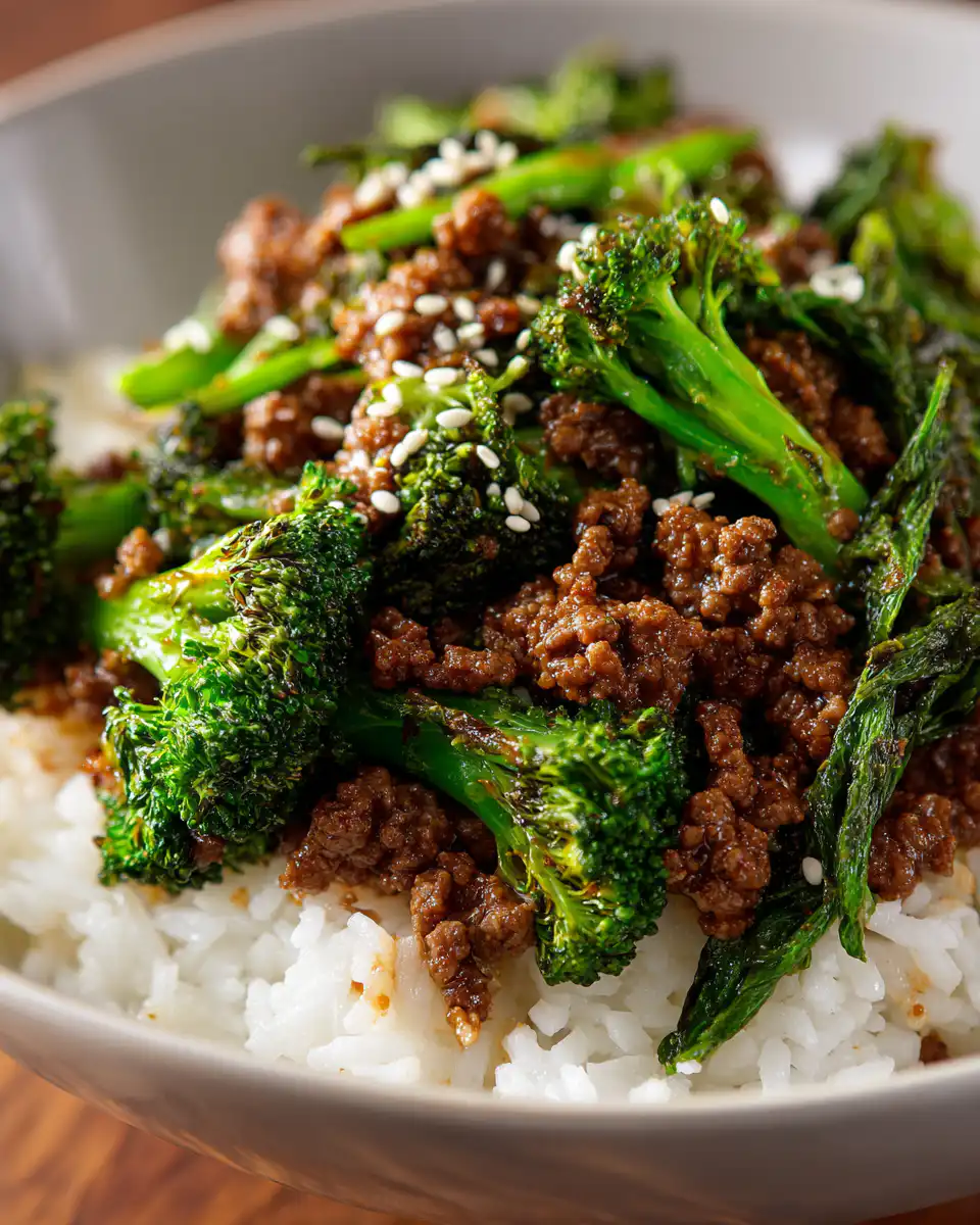 ground beef and broccoli