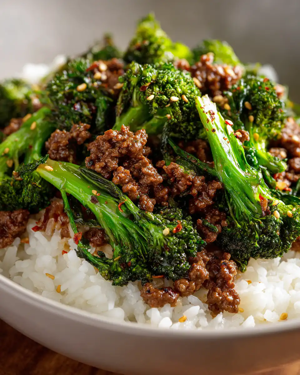 ground beef and broccoli