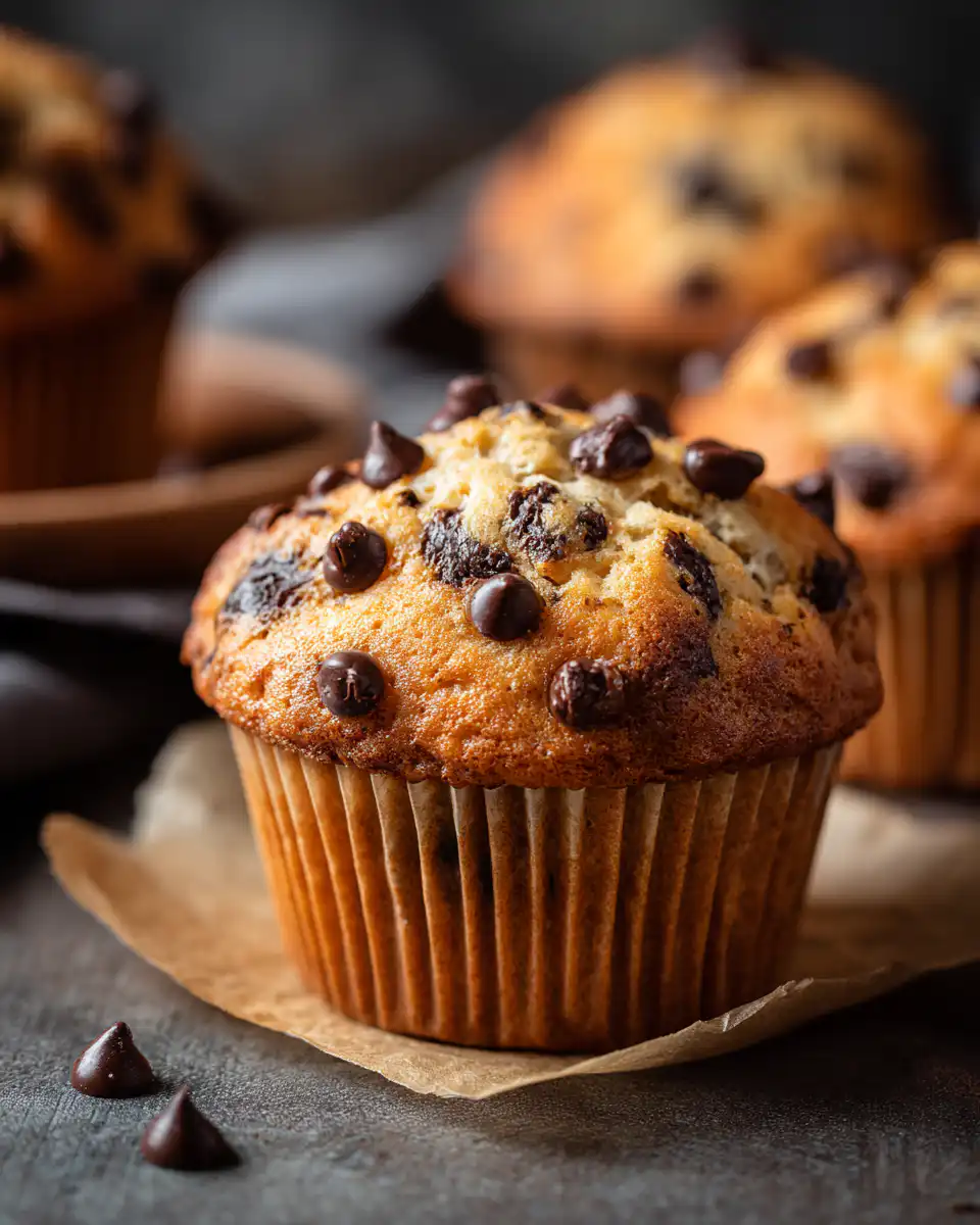 sourdough chocolate chip muffins