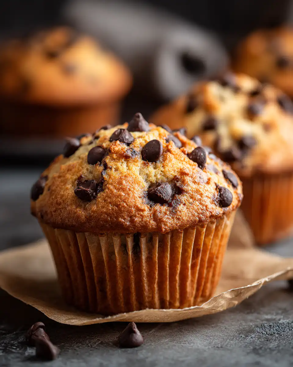 sourdough chocolate chip muffins