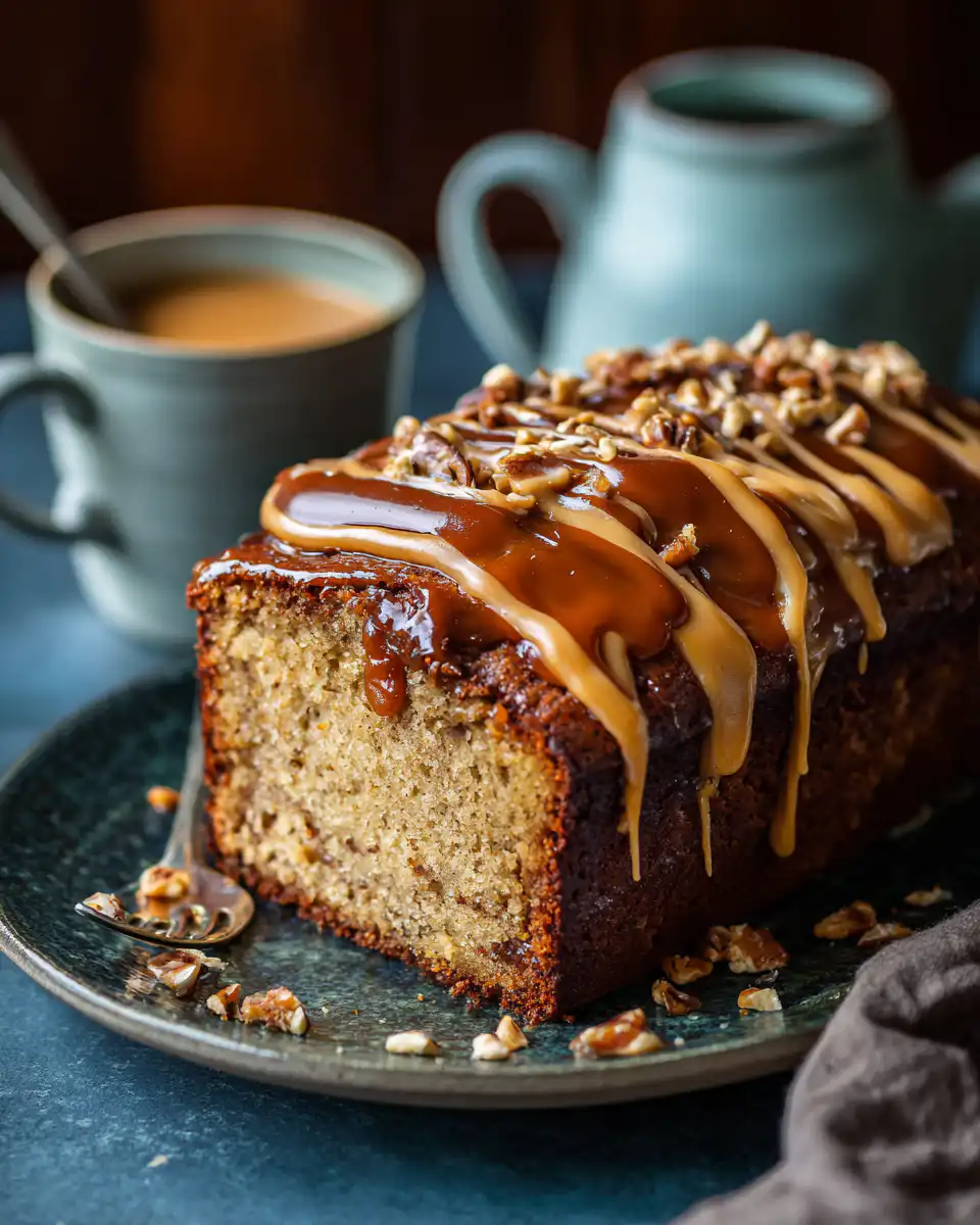 Apple Butter Pound Cake with Caramel Frosting