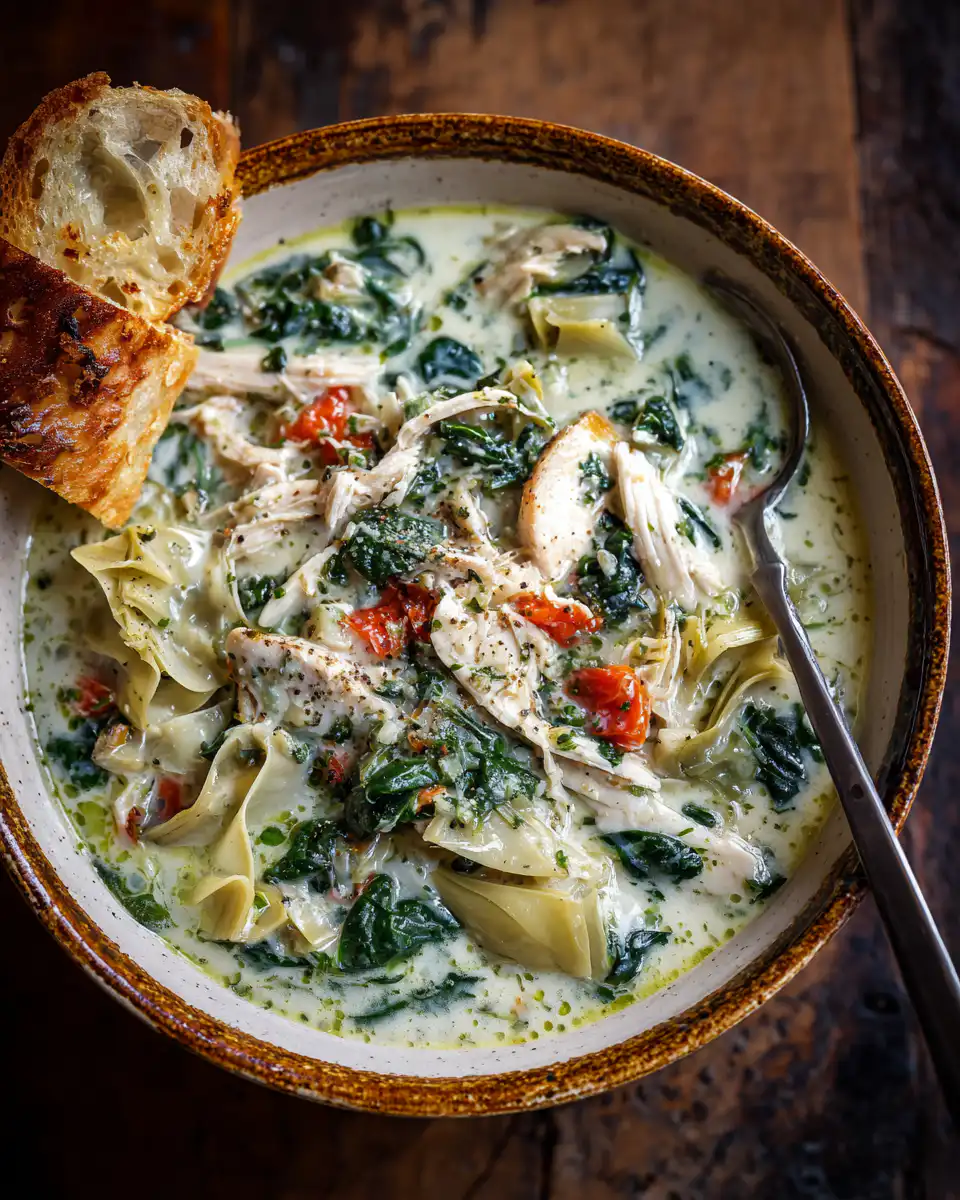 Chicken Spinach Artichoke Soup