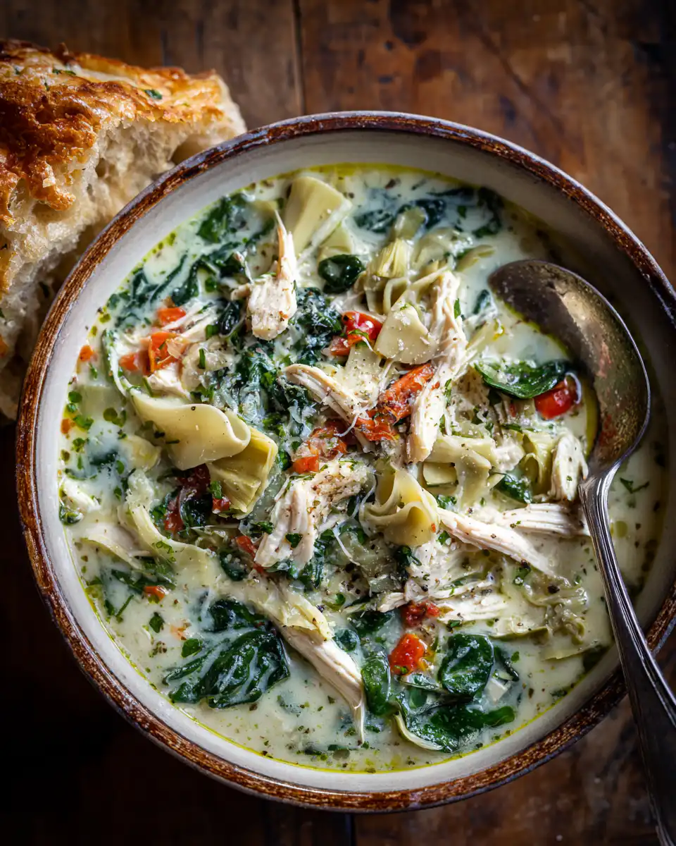 Chicken Spinach Artichoke Soup