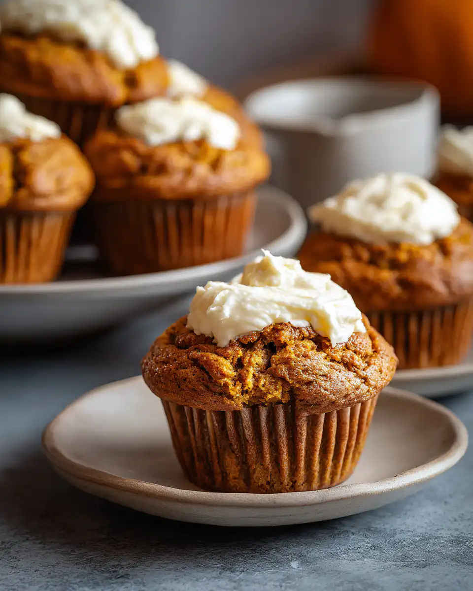 pumpkin muffins with cream cheese