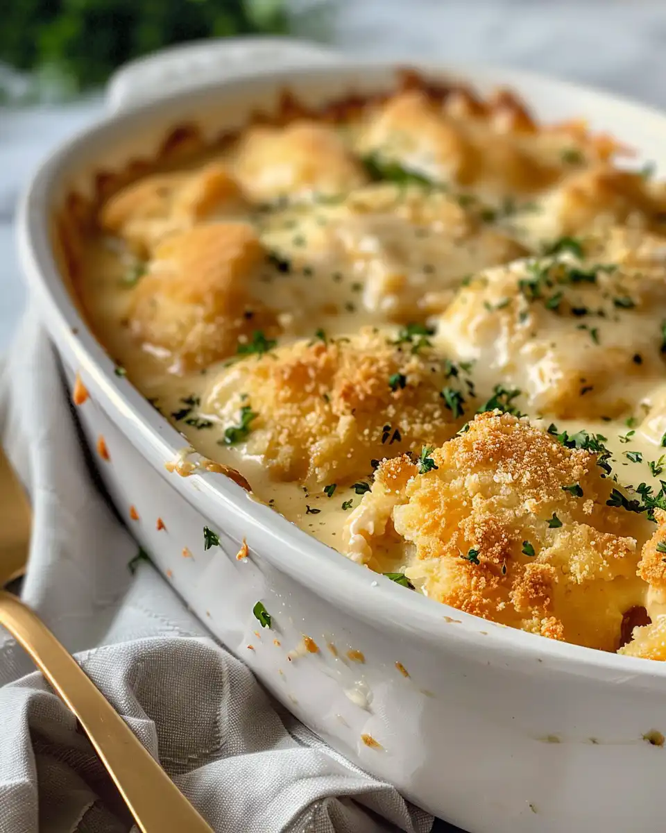 Cheddar Bay Chicken Cobbler fresh and bubbling in a pressure cooker setup
