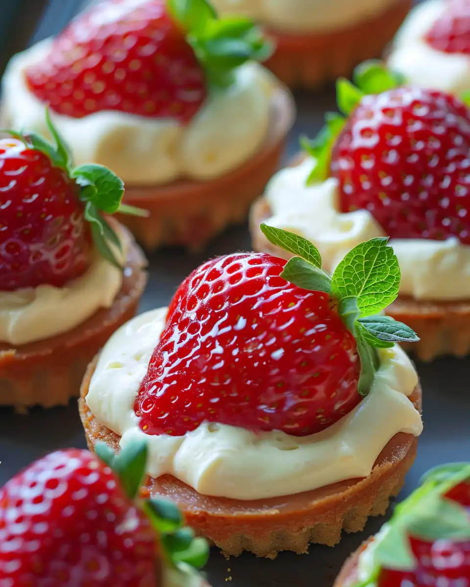 Step-by-step preparation details of cheesecake deviled strawberries