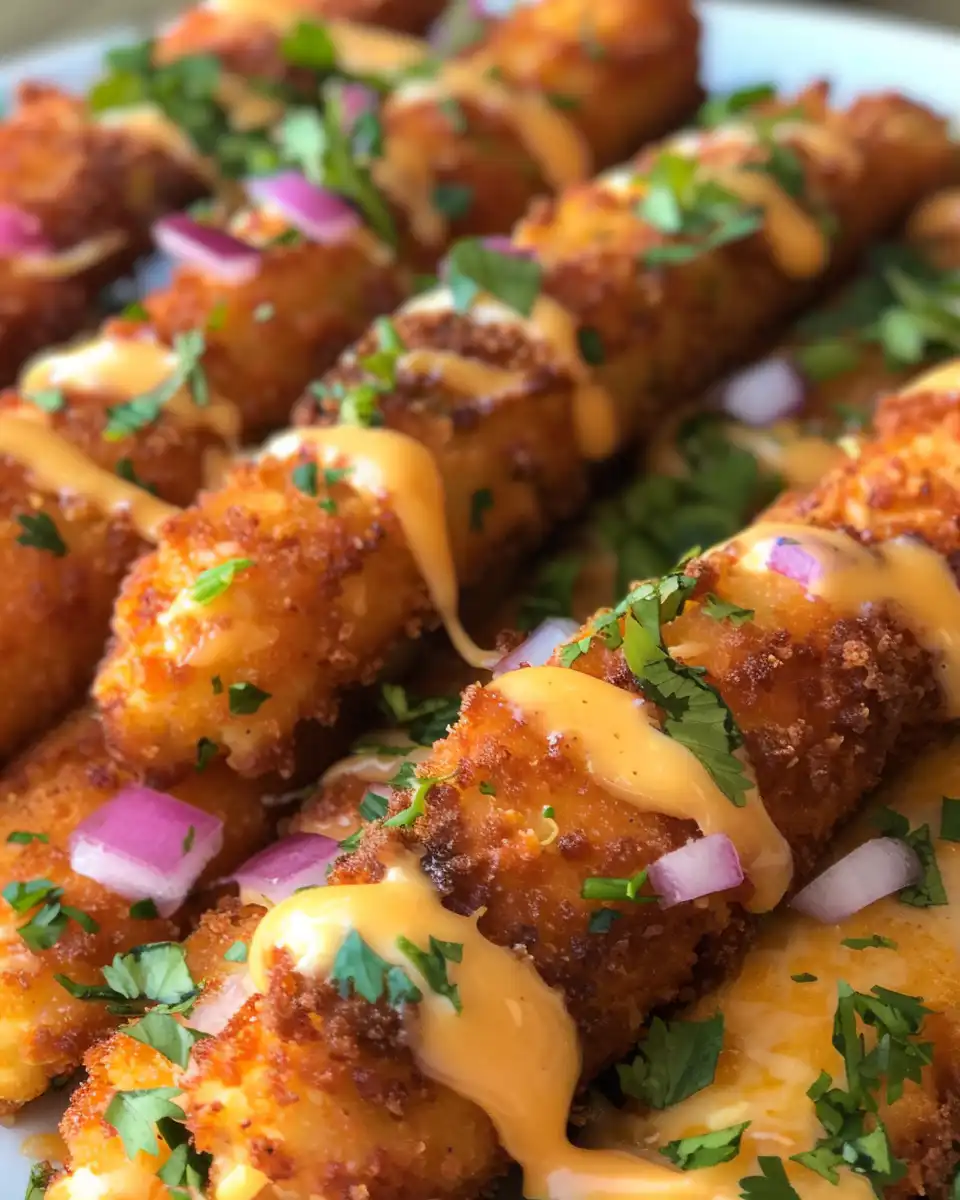 Close-up detail of taco sticks ingredients and assembling process