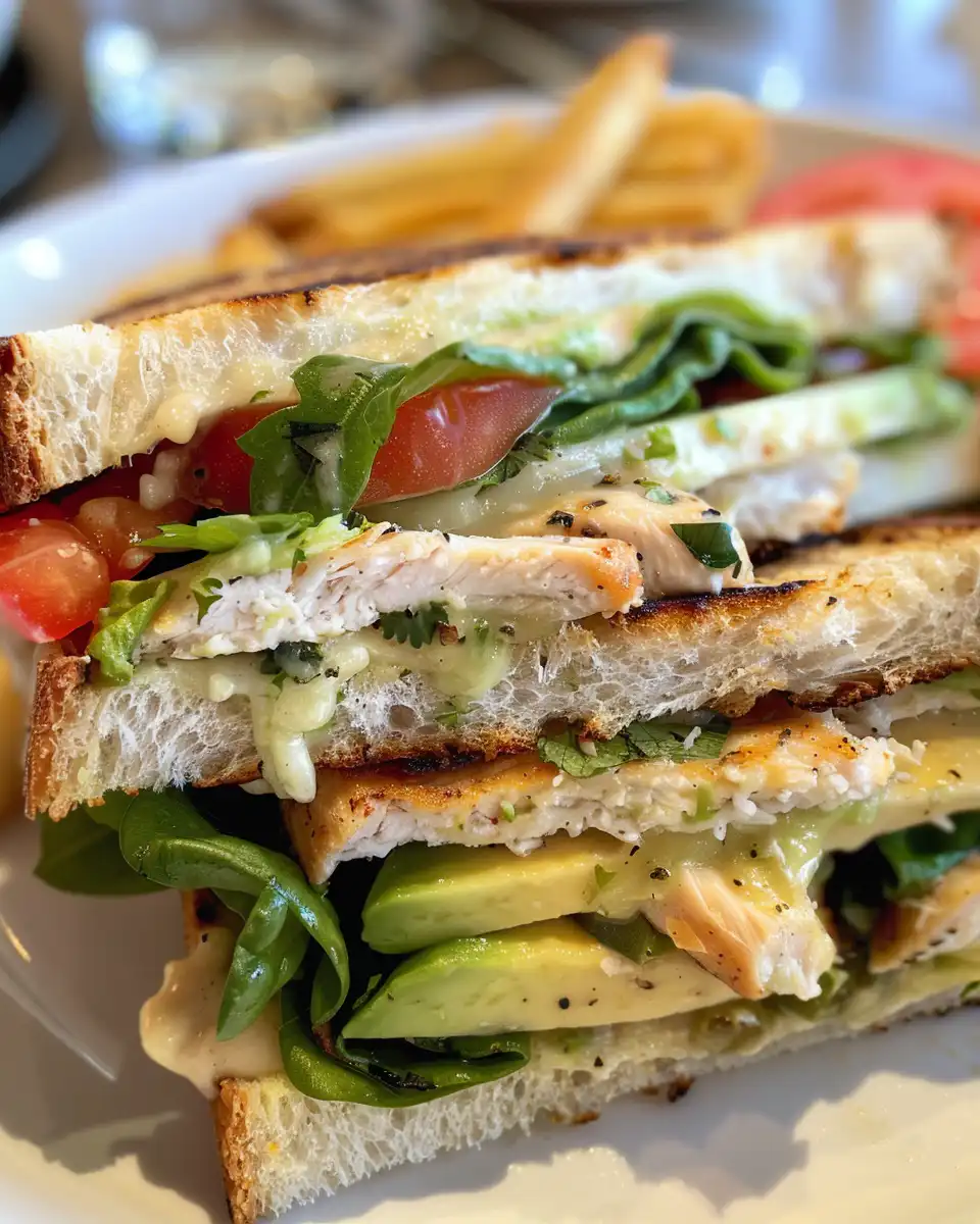 Delicious chicken avocado melt sandwich fresh out of the pressure cooker