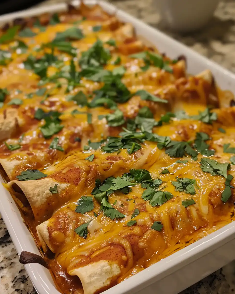 Ingredients for chicken enchiladas including shredded cheese, beans, and tortillas