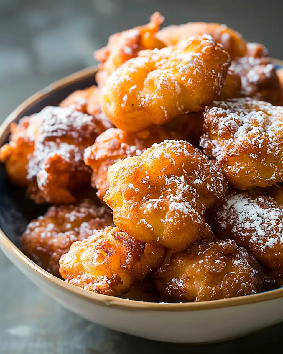 Close-up of cinnamon apple fritter batter with chopped apples and spices