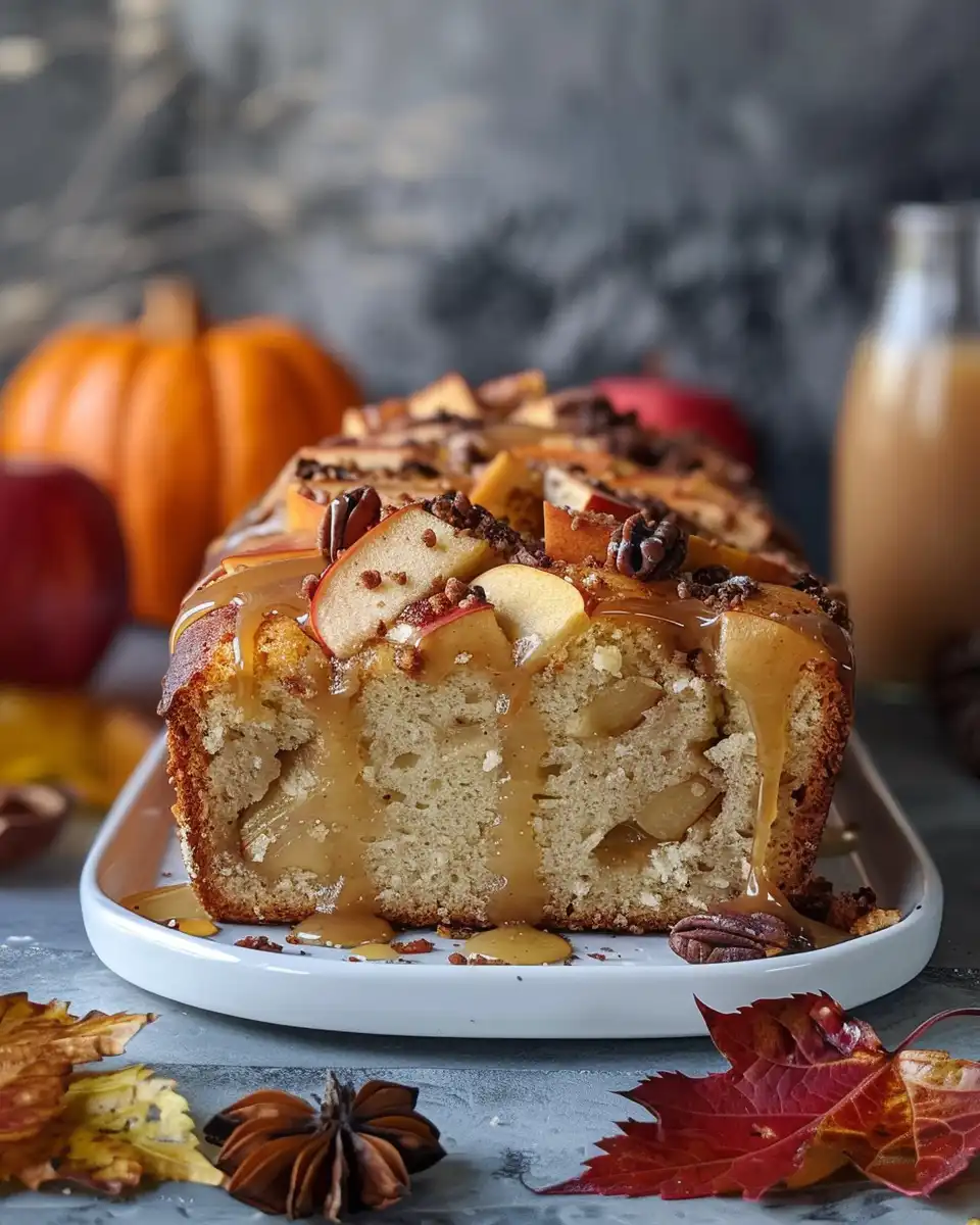 Cozy fall apple cider pound cake steaming fresh out of pressure cooker