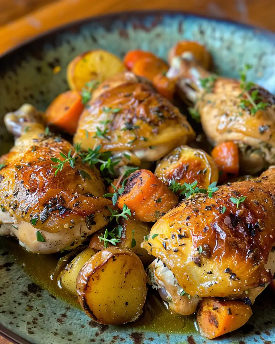 Pressure cooker with chicken and vegetables cooking under sealed lid