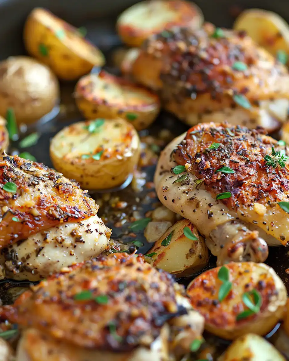 Close-up of seasoning and ingredients for garlic Parmesan chicken and potatoes