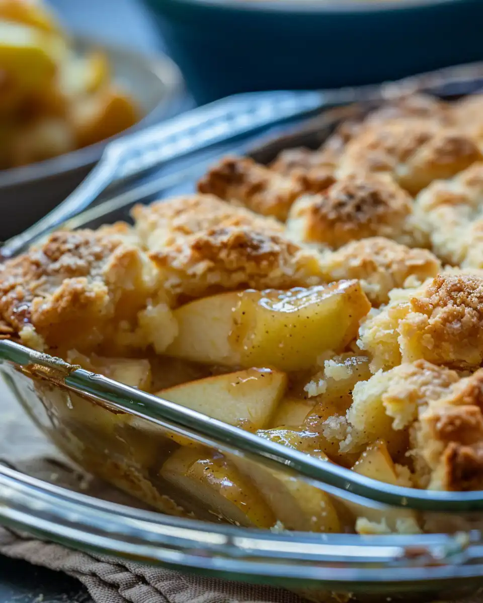 Ingredients of peach cobbler with flour, cinnamon, sugar, and fresh peaches